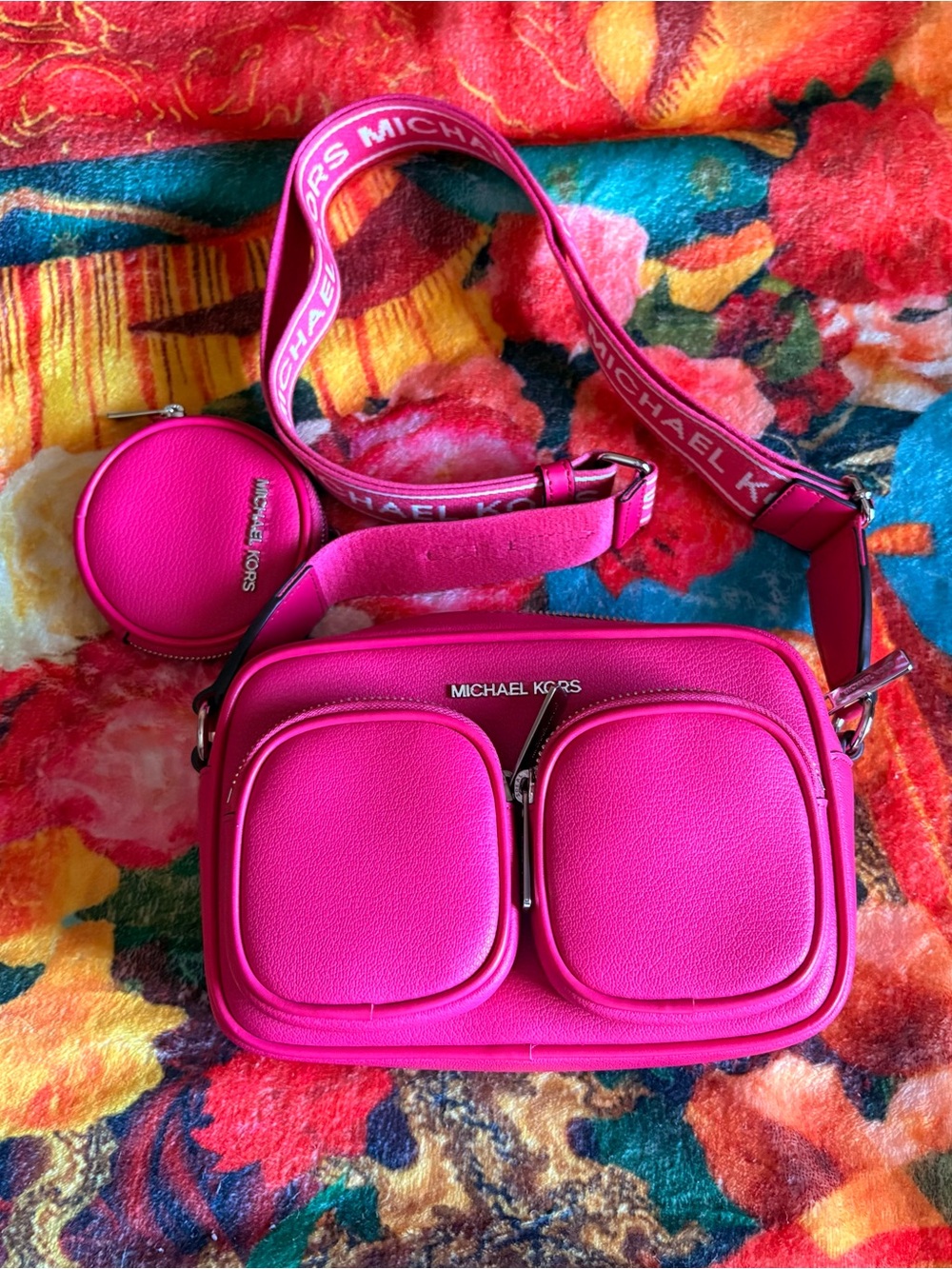 Michael Kors Vibrant Pink Crossbody